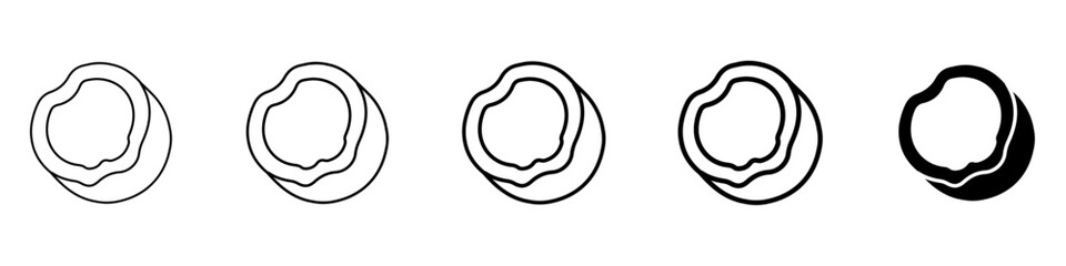 coconut icon Simple thin line logo set