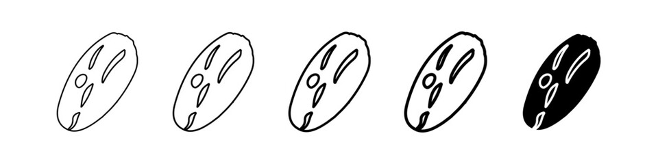 date icon Simple thin line logo set