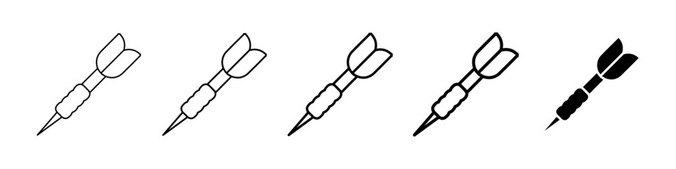 dart icon Simple thin line logo set