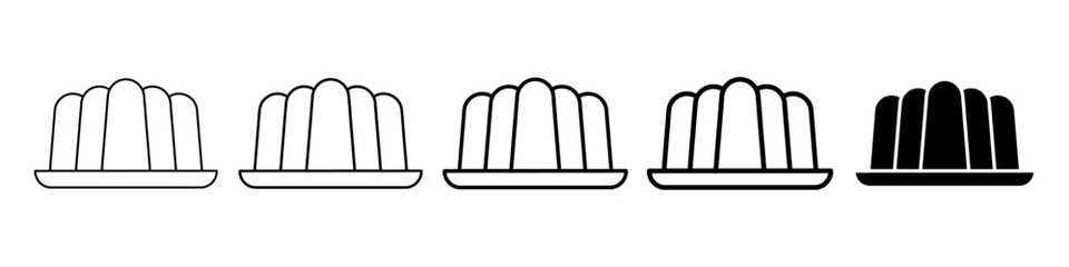 jelly icon Simple thin line logo set