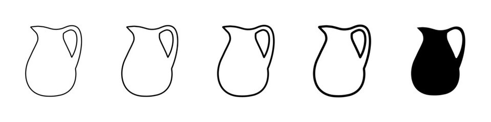jug icon Simple thin line logo set
