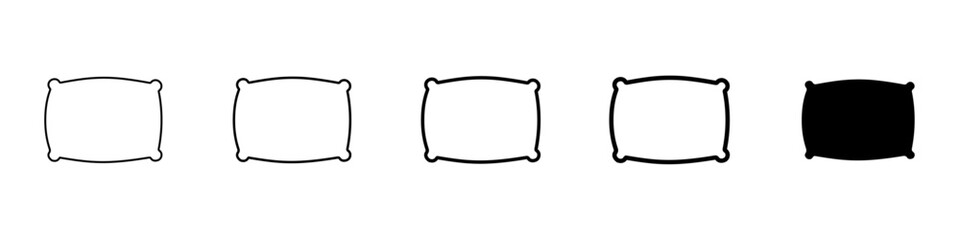 pillow icon Simple thin line logo set