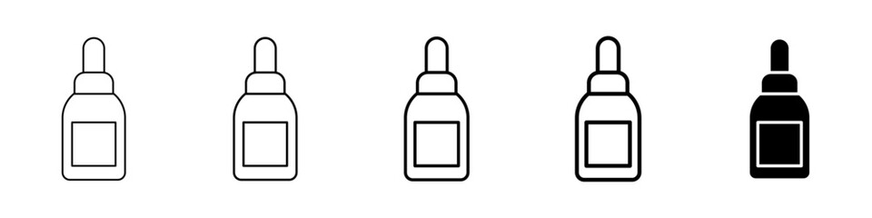 serum icon Simple thin line logo set