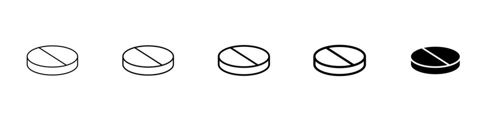 tablet icon Simple thin line logo set
