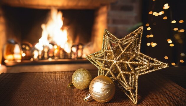 Warm and inviting Christmas vibes captured with soft bokeh lights and gifts.