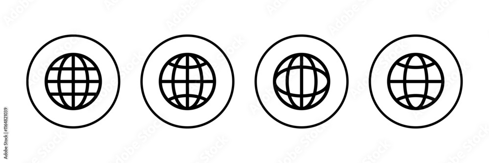 Wall mural web icon vector isolated on white background. website vector icon. internet world vector