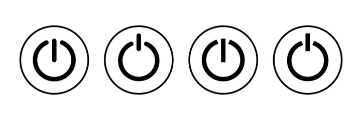 Power icon vector isolated on white background. Power Switch Icon. Start power icon