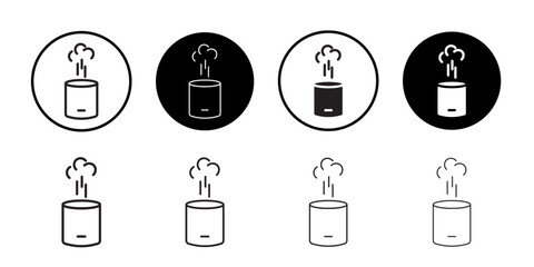 Humidifier icon Thin line vector illustration set