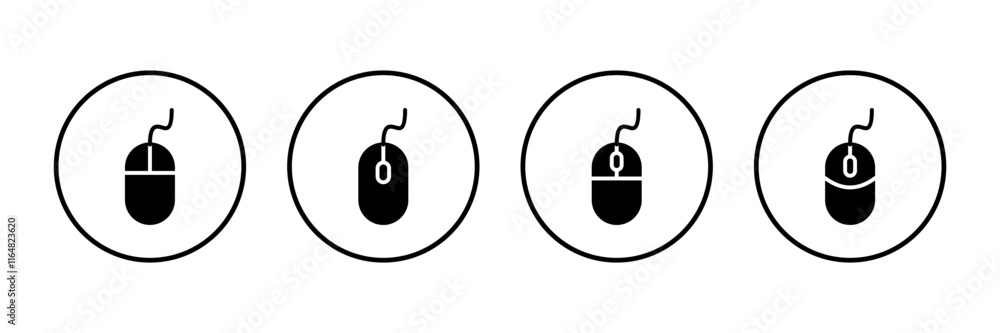 Poster computer mouse icon vector isolated on white background. computer mouse vector icon