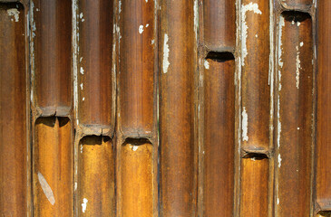 Bamboo wooden wall abstract textured background