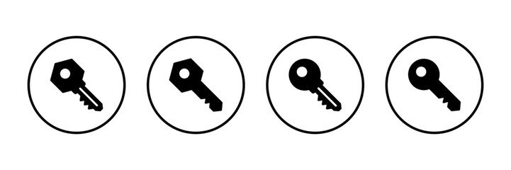 Key icon vector isolated on white background. Key vector icon. Key symbol. security