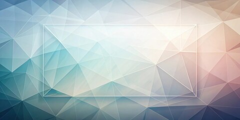 Obraz premium Abstract Geometric Background with Subtle Pastel Tones and a Rectangular Frame Ideal for Presentations, Websites, or Digital Media