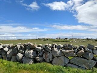 A stone wall in the middle of nowhere