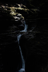 water flowing over rocks