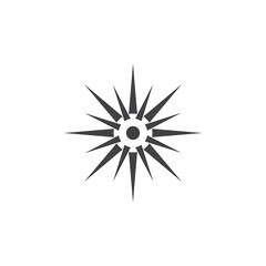 Obraz premium sharp thorn ball metal simple 3d flat symbol icon vector