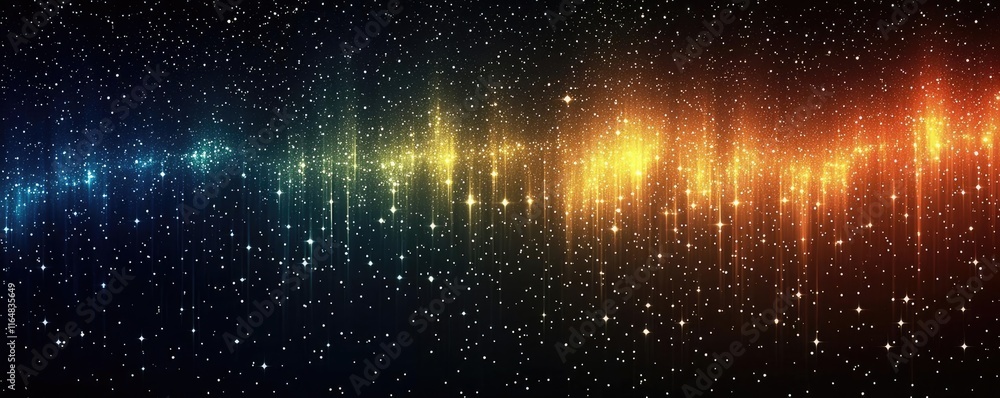 Poster starry abstract background idea. colorful wave patterns in space, showcasing the beauty of the unive