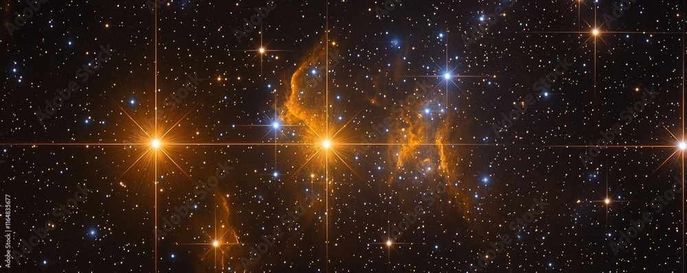 Poster starry abstract background idea. captivating nebula filled with stars and cosmic elements illuminati