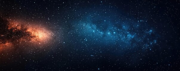 Fototapeta premium Starry abstract background idea. A stunning cosmic landscape showcasing galaxies in vibrant colors against a starry backdrop.