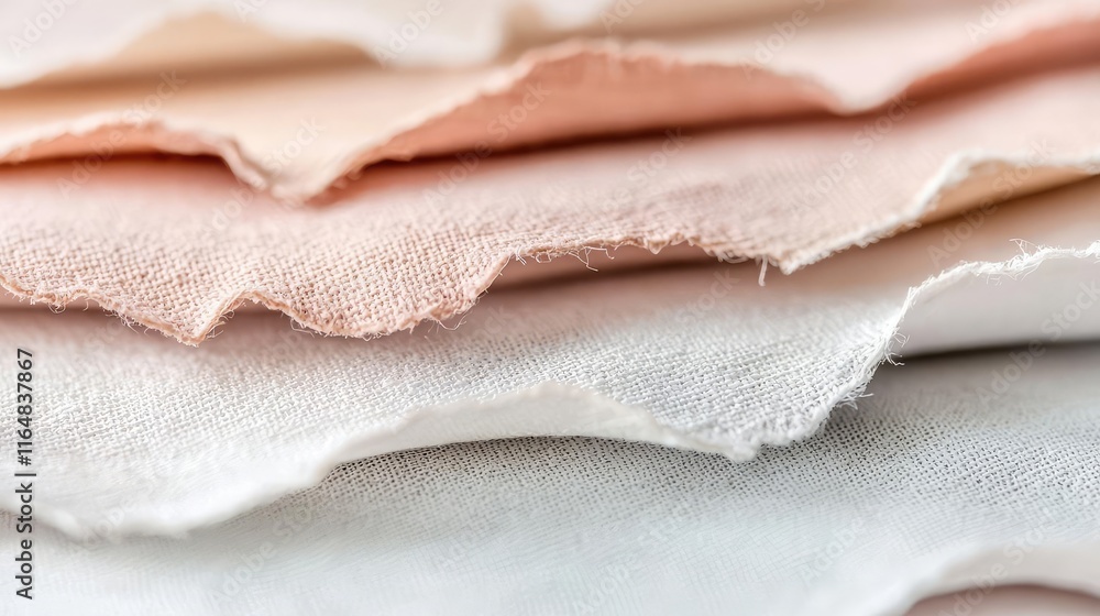 Poster torn abstract background idea. close-up of soft, layered fabric in neutral shades creating a soothin