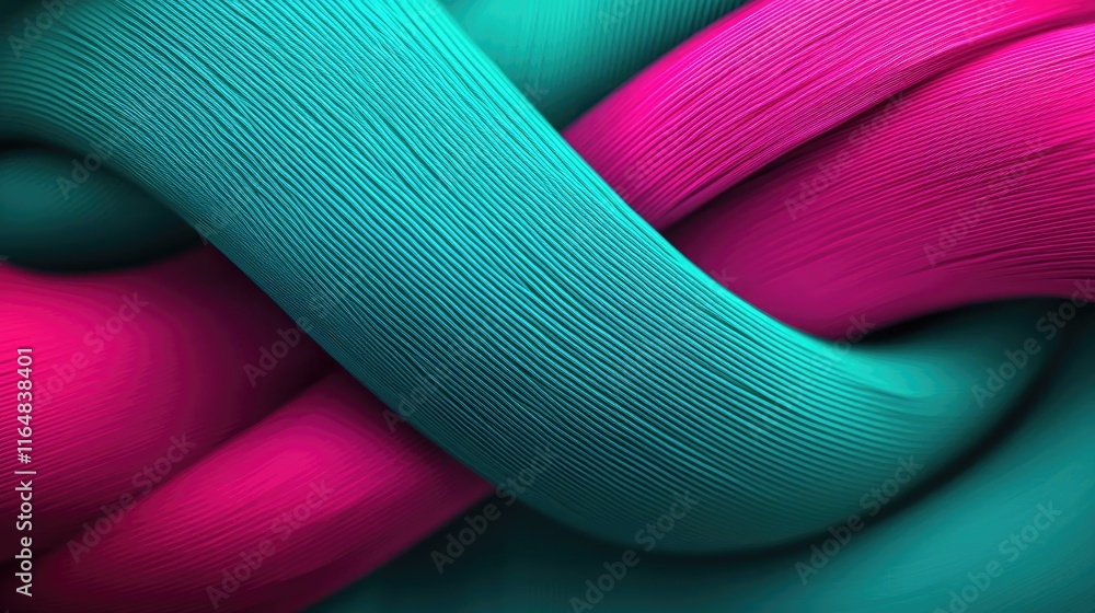 Aufkleber noise abstract background concept. vibrant abstract waves of pink and teal create a stunning visual 