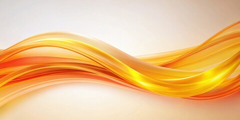 Fototapeta premium Abstract Golden Waves Flowing Across a Soft Background