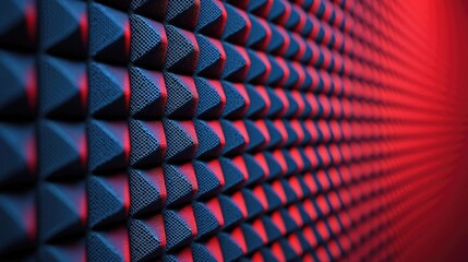 Naklejka premium Noise abstract background concept. Close-up view of geometric acoustic foam with vibrant colors and patterns.