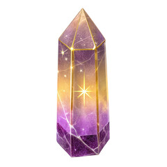 Magic Crystal Icon - Violet & Gold