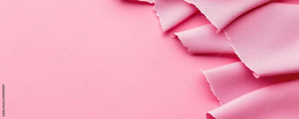 Poster torn abstract background idea. soft pink fabric creates a calming visual for design and decoration p