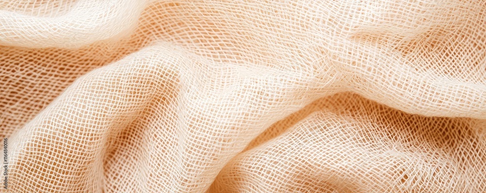 Poster torn abstract background idea. soft, beige fabric texture with delicate folds and layers for design 