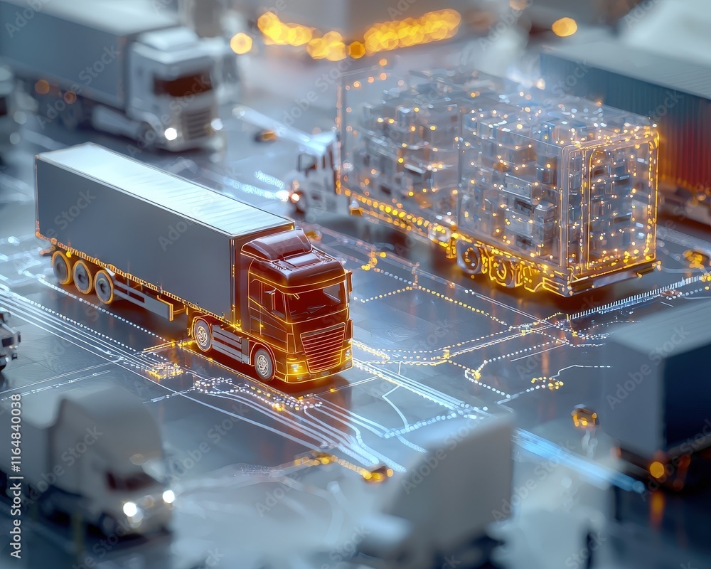 Poster operators in a high-tech logistics hub managing multiple transport networks.