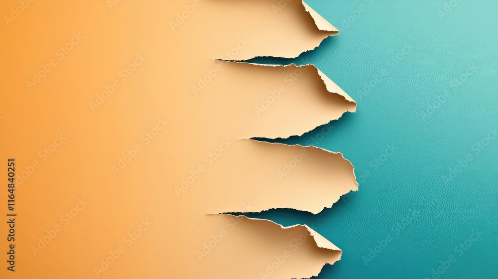 Aufkleber torn abstract background idea. colorful torn paper background for creative design and artistic proje