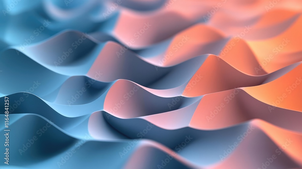 Poster noise abstract background concept. abstract wave pattern blending blue and orange colors in a fluid 