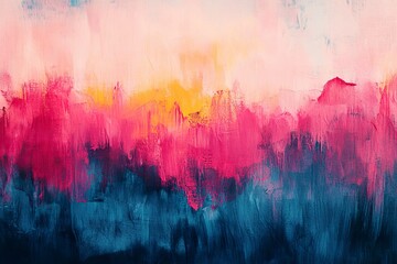 Abstract Colorful Acrylic Painting Texture