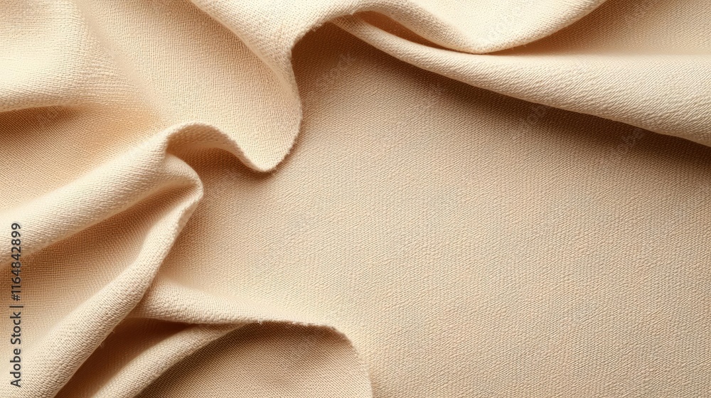 Poster torn abstract background idea. smooth beige fabric texture draped elegantly and softly in natural li