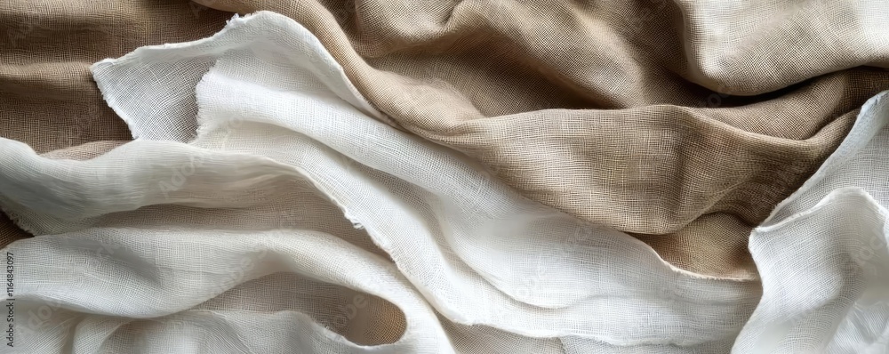 Poster torn abstract background idea. soft textured fabric in neutral tones flowing gently, ideal for backg