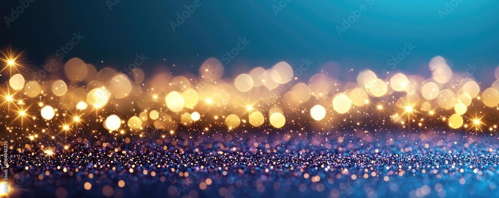 Aufkleber starry abstract background idea. a stunning display of shimmering golden lights creating a magical a