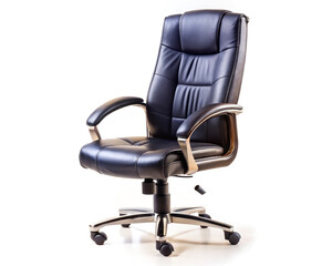 Modern ergonomic high-back office chair isolated on white background