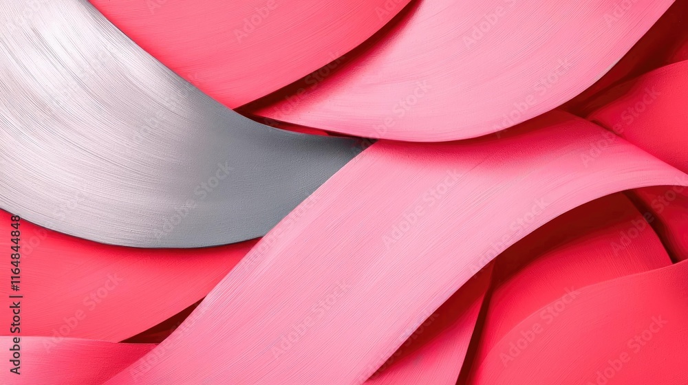 Poster graffiti abstract background idea. abstract ribbons in soft pink and silver tones create a vibrant a