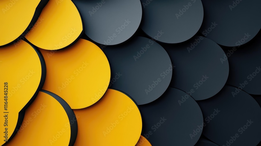 Poster noise abstract background concept. stylish abstract background featuring overlapping circles in yell