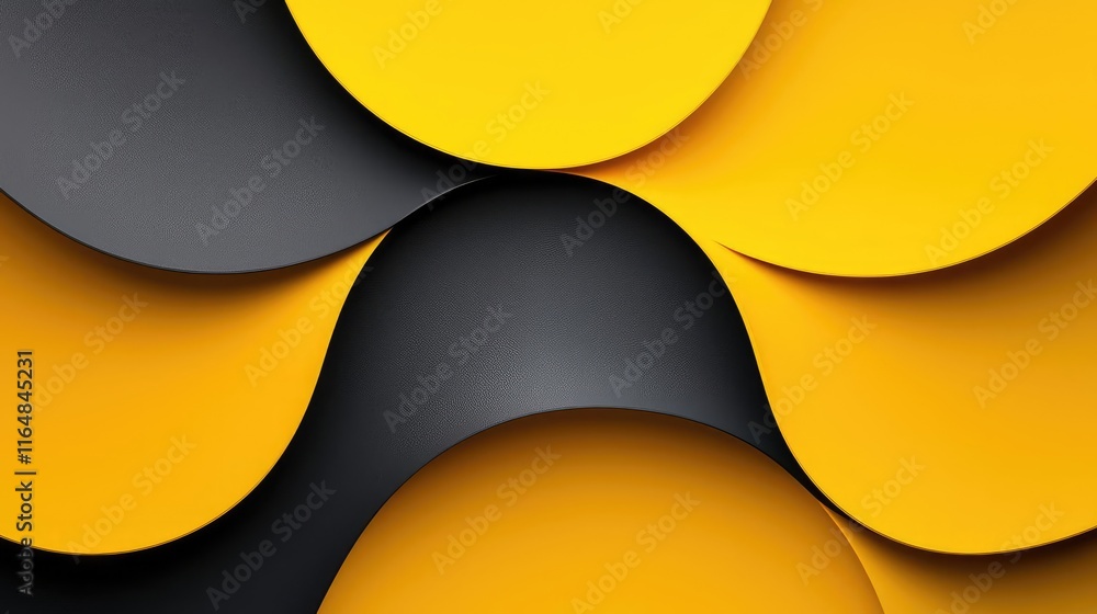 Aufkleber noise abstract background concept. abstract design featuring dynamic shapes in black and yellow tone