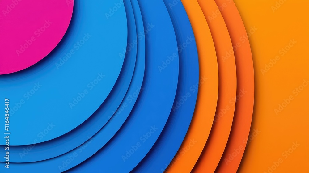Poster noise abstract background concept. vibrant abstract circles and waves in blue, orange, and pink crea