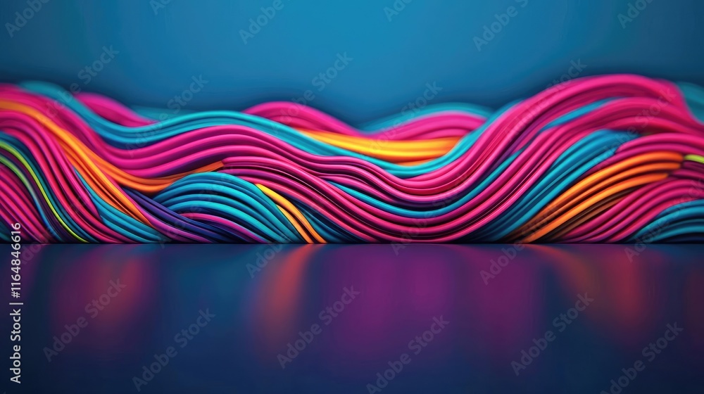Poster graffiti abstract background idea. colorful abstract waves create a vibrant and dynamic visual effec