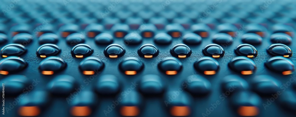 Aufkleber droplets abstract background concept. close-up of a textured surface with spheres emitting a vibrant