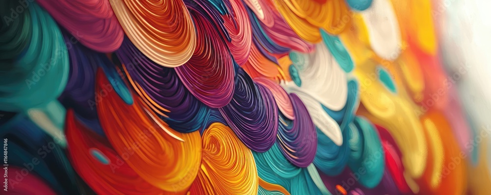 Poster graffiti abstract background idea. vibrant, colorful abstract pattern with swirling shapes and textu