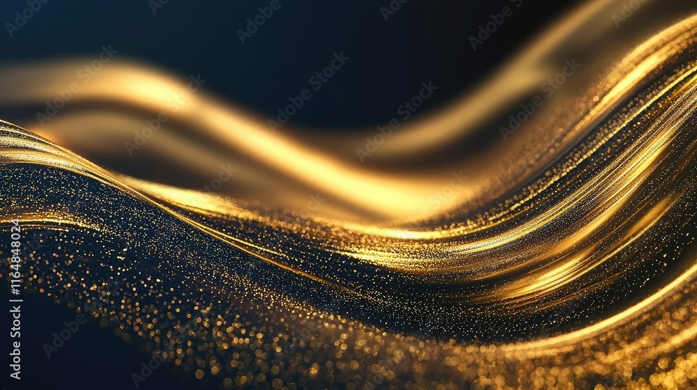 Aufkleber graffiti abstract background idea. abstract golden waves with shimmering particles create a dynamic 