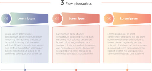 Modern colorful Infographic elements design template, business concept with 3 steps
