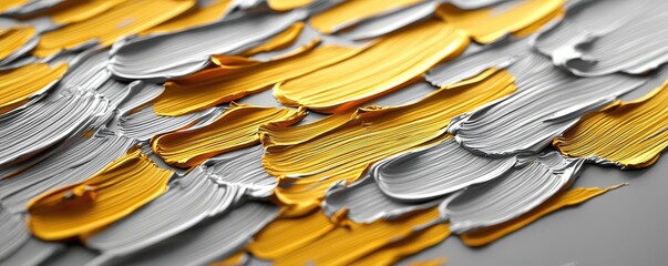 Graffiti abstract background idea. Abstract texture of silver and gold paint strokes on a canvas background.