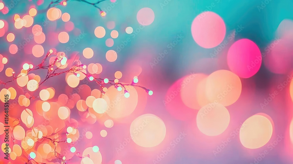 Poster sparkle abstract background concept. a vibrant abstract background featuring colorful bokeh lights a