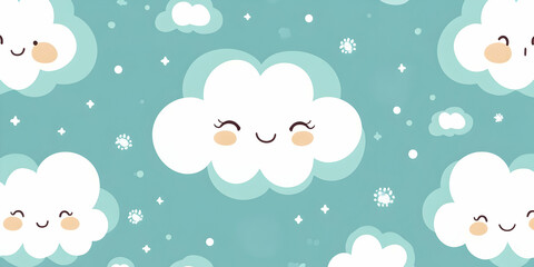 Cute Cloud Illustration Background