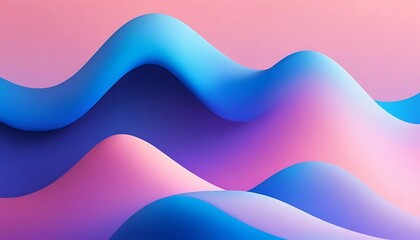 Fototapeta premium Abstract Wavy Pastel Blue Pink Purple Design